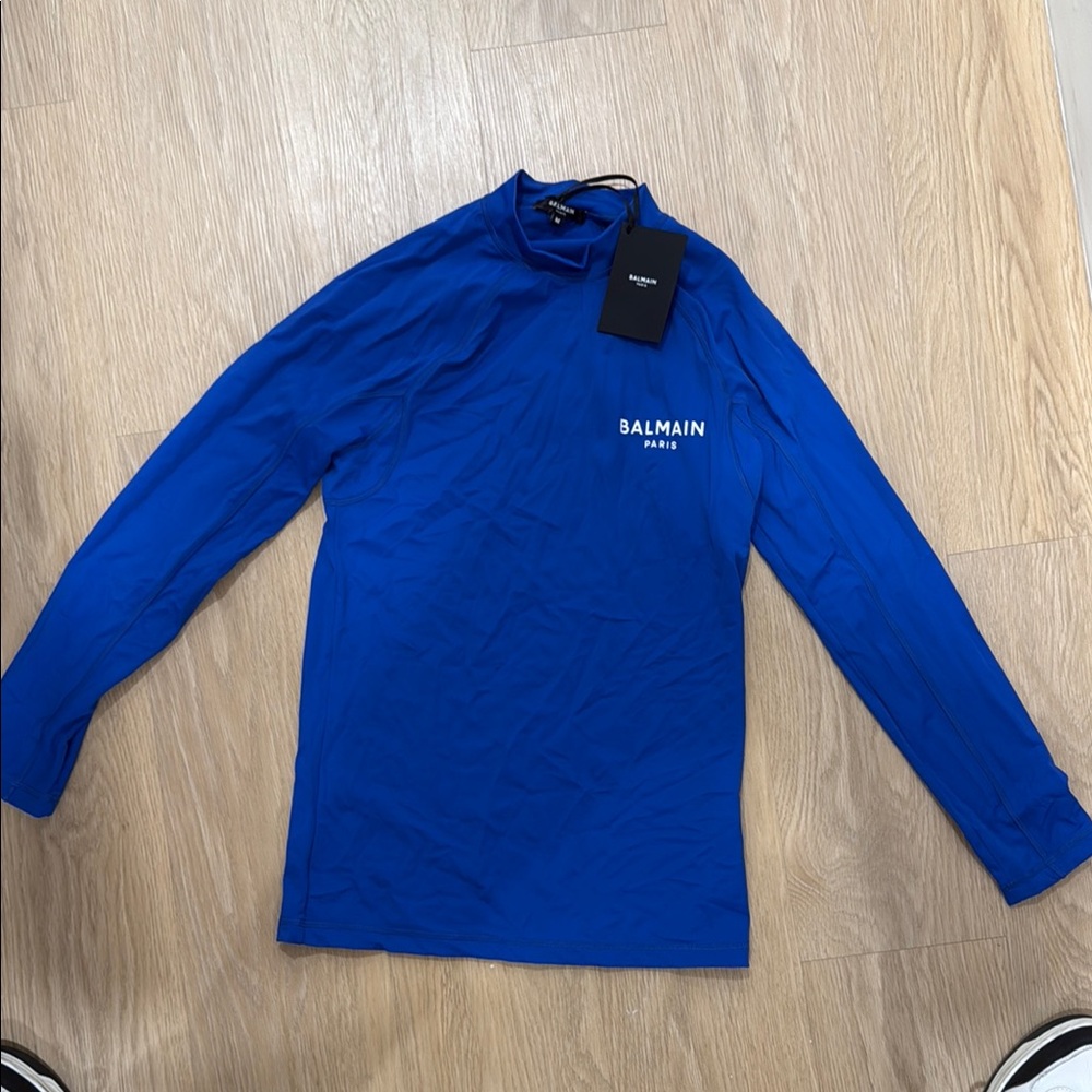 Balmain Blue Long Sleeve Shirt